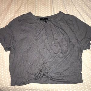 Forever 21 Plus Twisted Crop Top